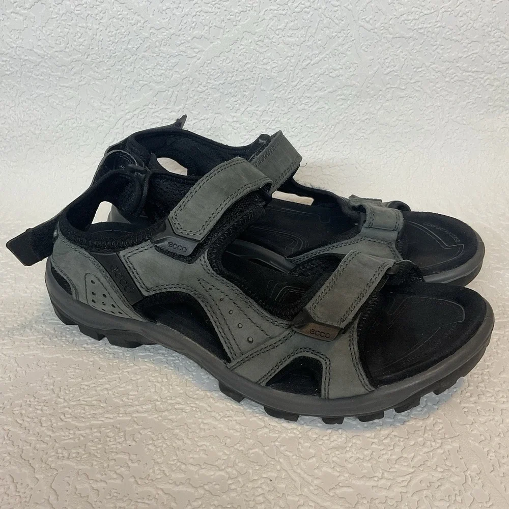 Ecco Yucatan Sandals Mens 45 11/11.5 Gree Nubuck Adjustable Strap Outdoor Hiking
